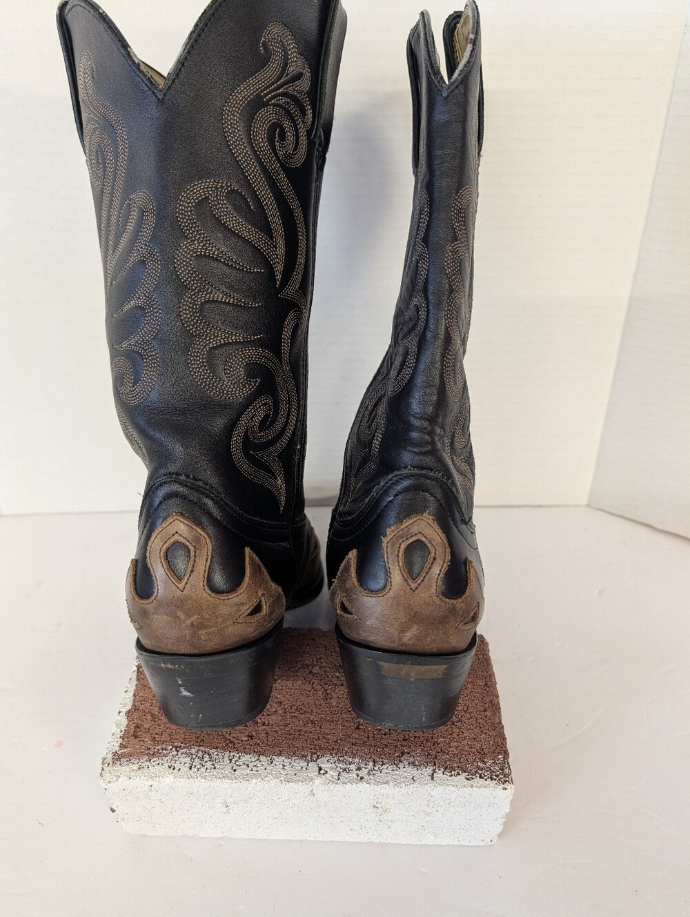 Western Boots Cowboy Boots By Durango Black and Brown -Ladies  Size 7.5 - Picture 8 of 12